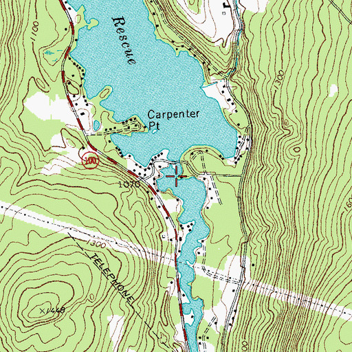 Topographic Map of Reservoir Pond, VT