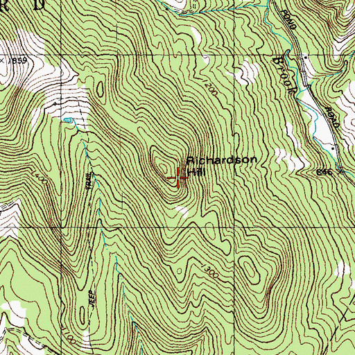 Topographic Map of Richardson Hill, VT