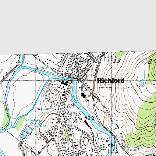 Topographic Map of Richford, VT