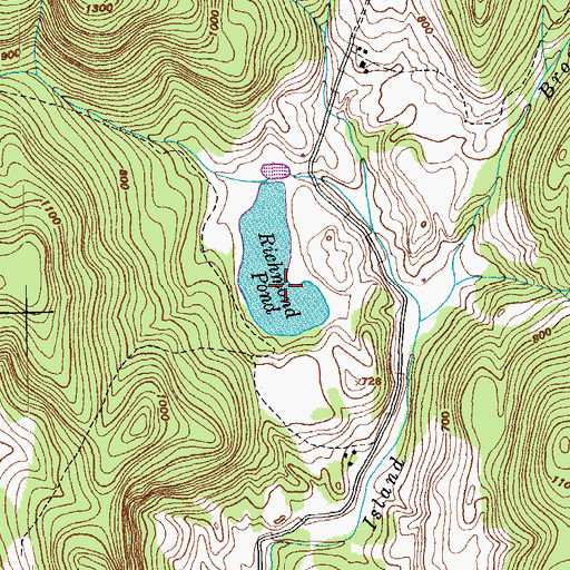Topographic Map of Richmond Pond, VT