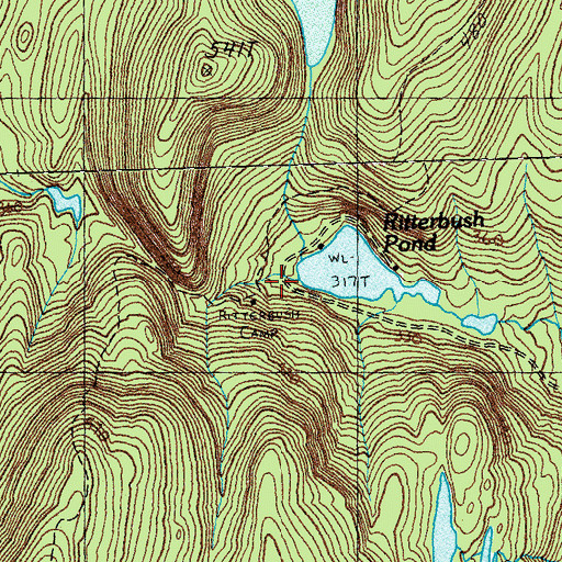 Topographic Map of Ritterbush Camp, VT