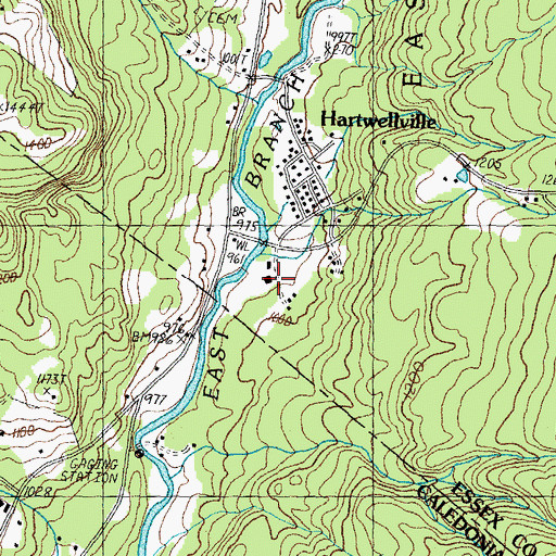Topographic Map of East Haven River School, VT
