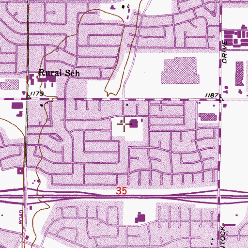 Topographic Map of Hudson Elementary School, AZ