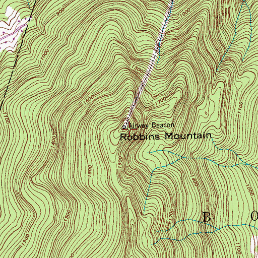 Topographic Map of Robbins Mountain, VT