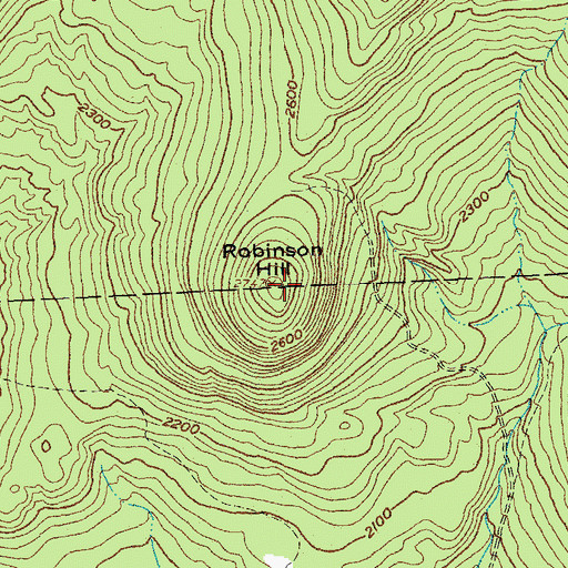 Topographic Map of Robinson Hill, VT