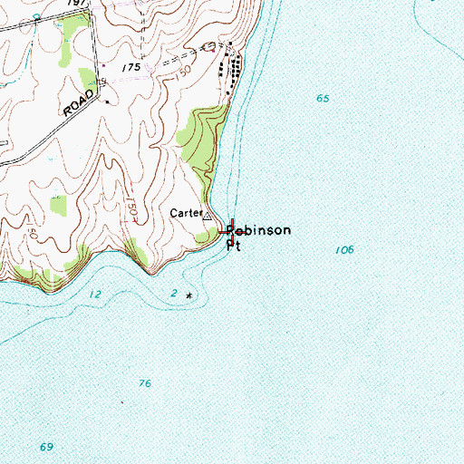 Topographic Map of Robinson Point, VT