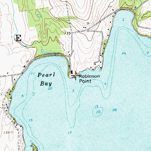 Topographic Map of Robinson Point, VT