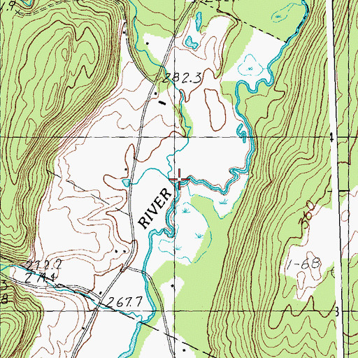 Topographic Map of Rogers Branch, VT