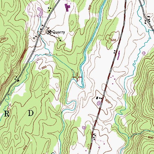 Topographic Map of Rogers Brook, VT