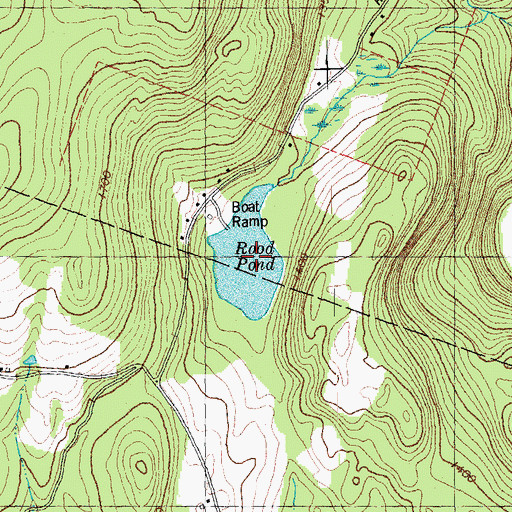 Topographic Map of Rood Pond, VT