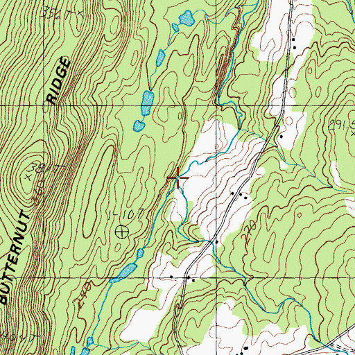 Topographic Map of Ross Brook, VT