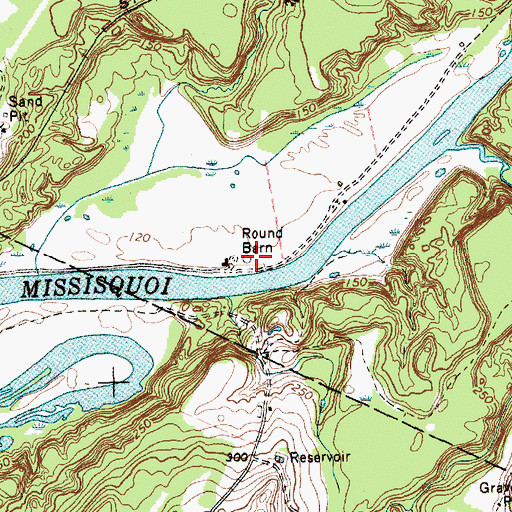 Topographic Map of Round Barn, VT