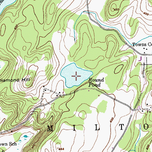 Topographic Map of Round Pond, VT