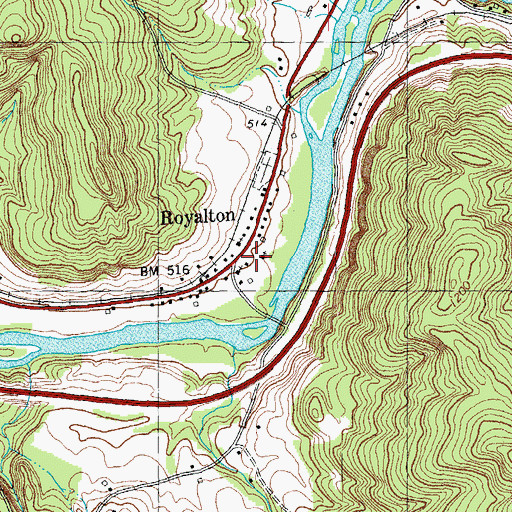 Topographic Map of Royalton, VT