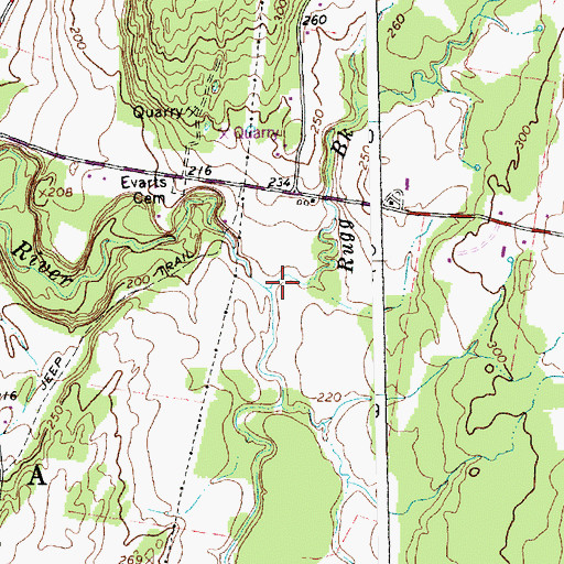 Topographic Map of Rugg Brook, VT