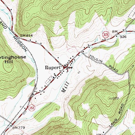 Topographic Map of Rupert, VT