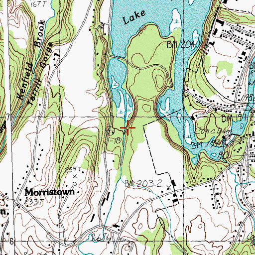 Topographic Map of Ryder Brook, VT