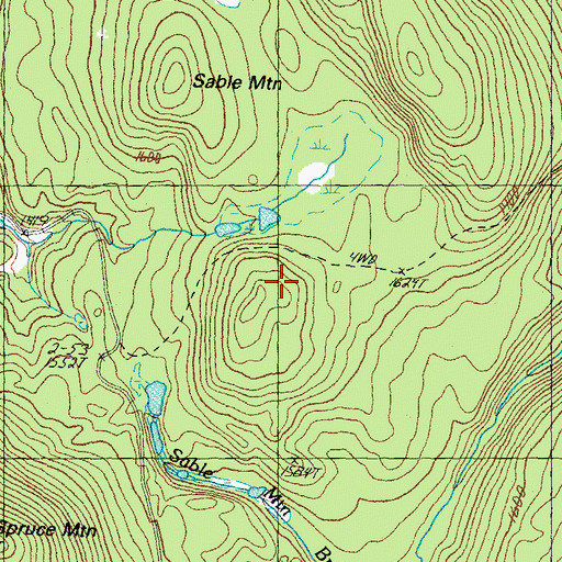 Topographic Map of Sable Mountain, VT