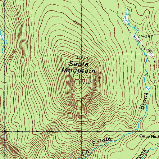 Topographic Map of Sable Mountain, VT