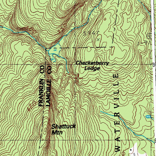 Topographic Map of Saddle Pond, VT