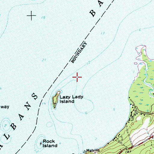 Topographic Map of Saint Albans Bay, VT