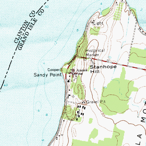 Topographic Map of Saint Annes Shrine, VT