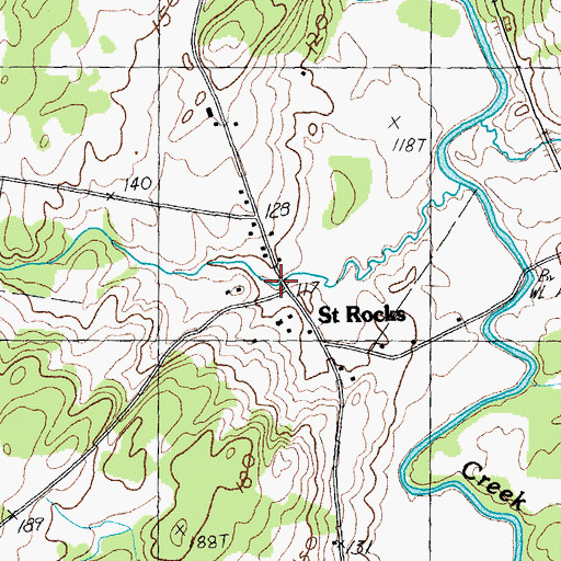 Topographic Map of Saint Rocks, VT