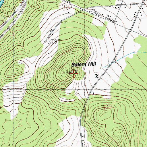 Topographic Map of Salem Hill, VT