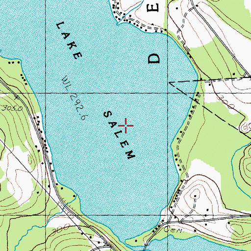 Topographic Map of Lake Salem, VT