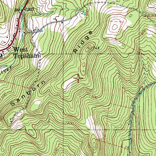 Topographic Map of Sanborn Ridge, VT