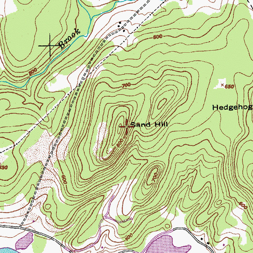 Topographic Map of Sand Hill, VT