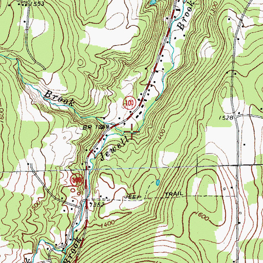 Topographic Map of Sanders Brook, VT