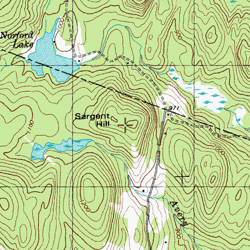 Topographic Map of Sargent Hill, VT