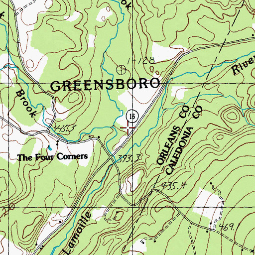 Topographic Map of Sawmill Brook, VT