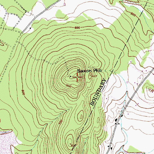 Topographic Map of Saxon Hill, VT