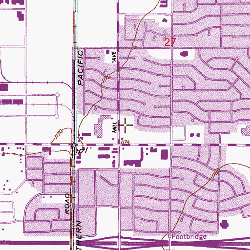 Topographic Map of Huntington Square Shopping Center, AZ