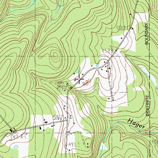 Topographic Map of School Number 1, VT