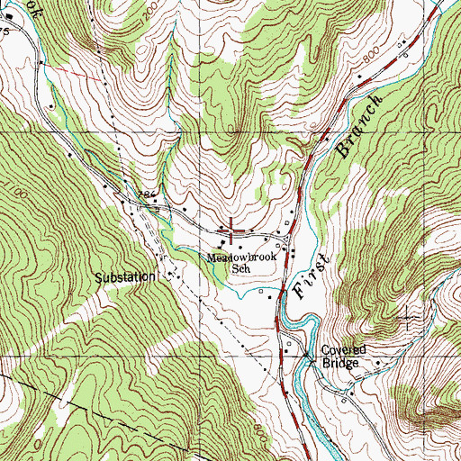 Topographic Map of School Number 1, VT