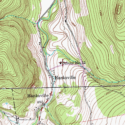 Topographic Map of School Number 12, VT
