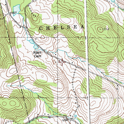 Topographic Map of School Number 8, VT