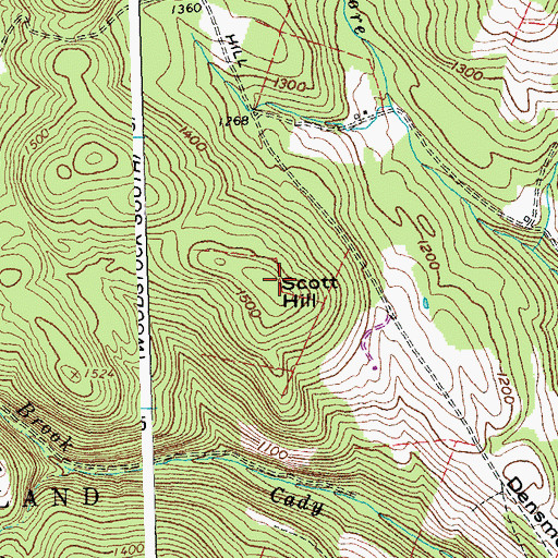 Topographic Map of Scott Hill, VT