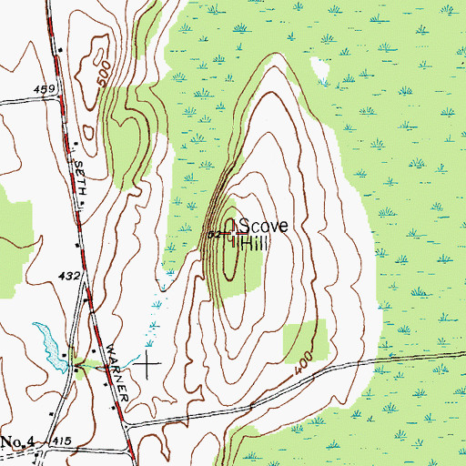 Topographic Map of Scove Hill, VT