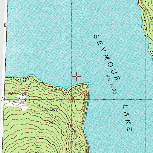 Topographic Map of Seymour Lake, VT