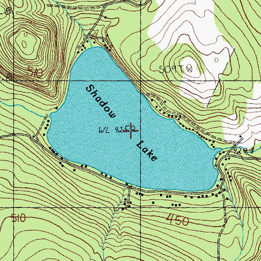 Topographic Map of Shadow Lake, VT