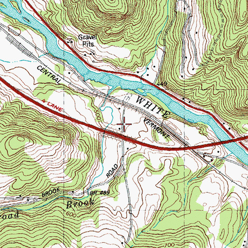 Topographic Map of Sharon Broad Brook School, VT