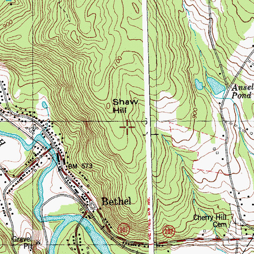Topographic Map of Shaw Hill, VT