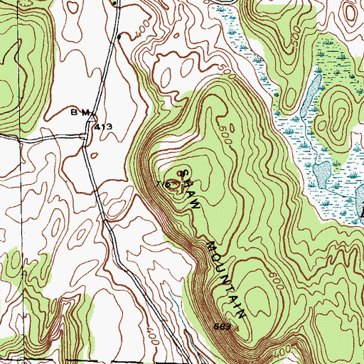 Topographic Map of Shaw Mountain, VT