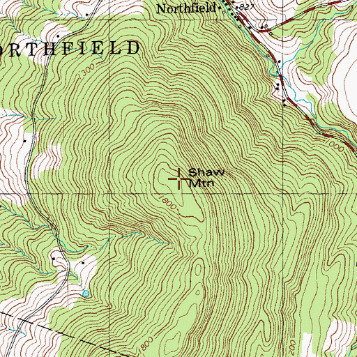 Topographic Map of Shaw Mountain, VT