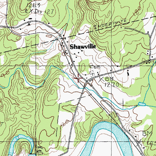 Topographic Map of Shawville, VT
