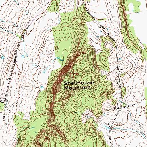 Topographic Map of Shellhouse Mountain, VT